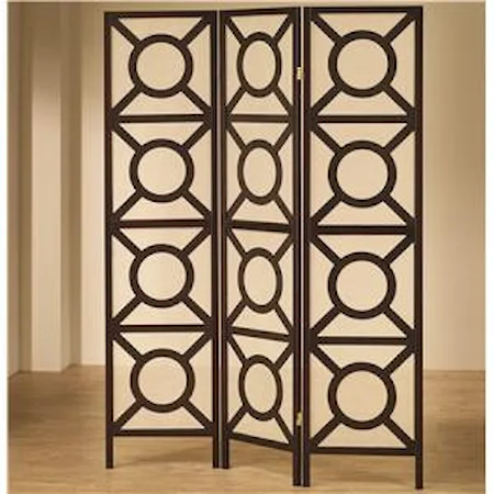 Circle Pattern Folding Screen